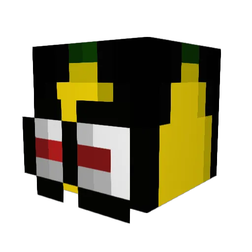 Kohac Minecraft avatar head, 3D render