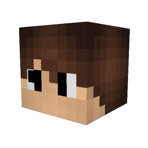KohakuCraft Minecraft avatar head, 3D render