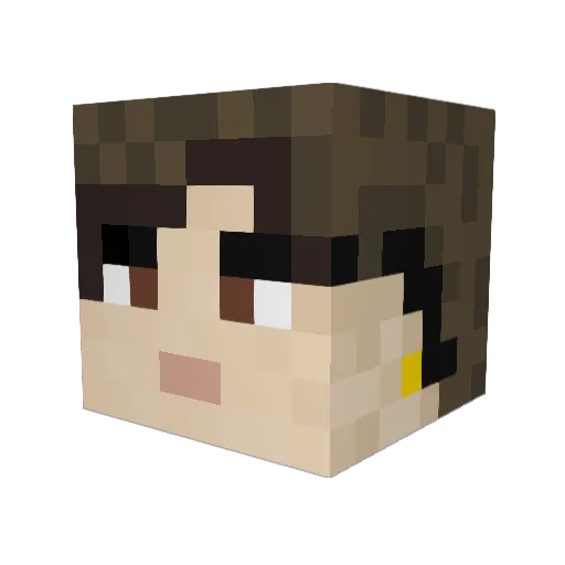 KohakuDragon Minecraft avatar head, 3D render