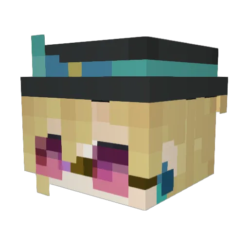 Kohakuno Minecraft avatar head, 3D render