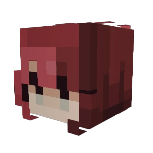 Koharuuuuu Minecraft avatar head, 3D render