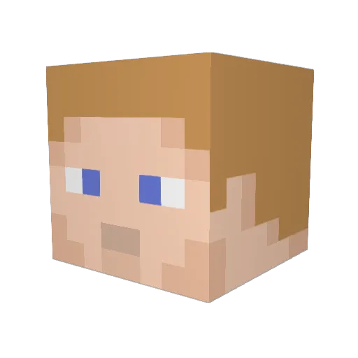 KoheiPlays Minecraft avatar head, 3D render
