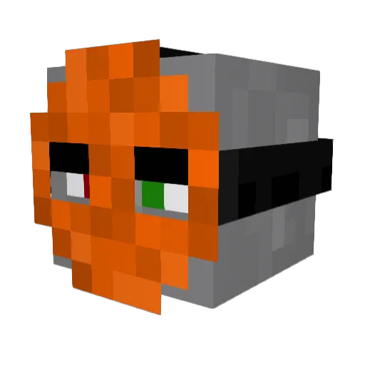 Kohlinator Minecraft avatar head, 3D render