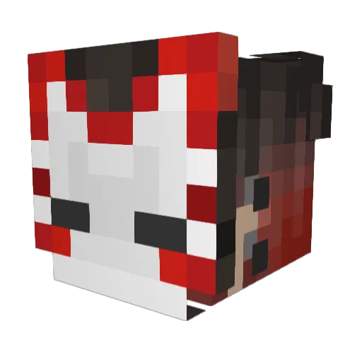 Kohlrabibi Minecraft avatar head, 3D render