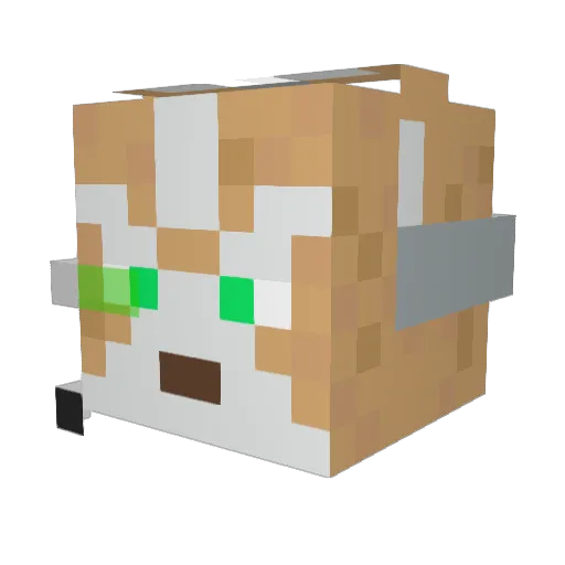Kohmaez Minecraft avatar head, 3D render