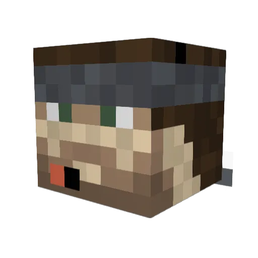Kohnka Minecraft avatar head, 3D render