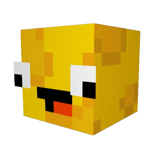 KohoCheeze Minecraft avatar head, 3D render
