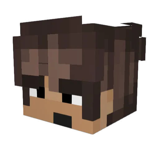Kohxen Minecraft avatar head, 3D render