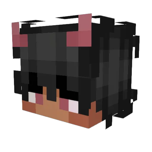 Koi03 Minecraft avatar head, 3D render
