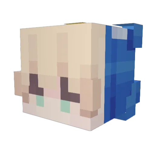 KoiFishSoup Minecraft avatar head, 3D render