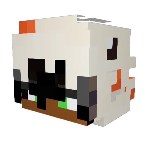 KoiTouji Minecraft avatar head, 3D render