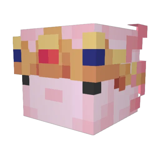 Koi_kawa Minecraft avatar head, 3D render