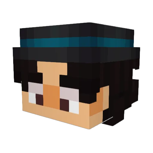 Koiato Minecraft avatar head, 3D render