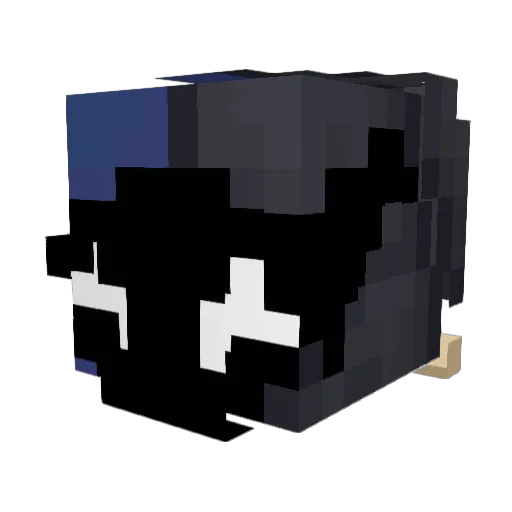 Koieshi Minecraft avatar head, 3D render