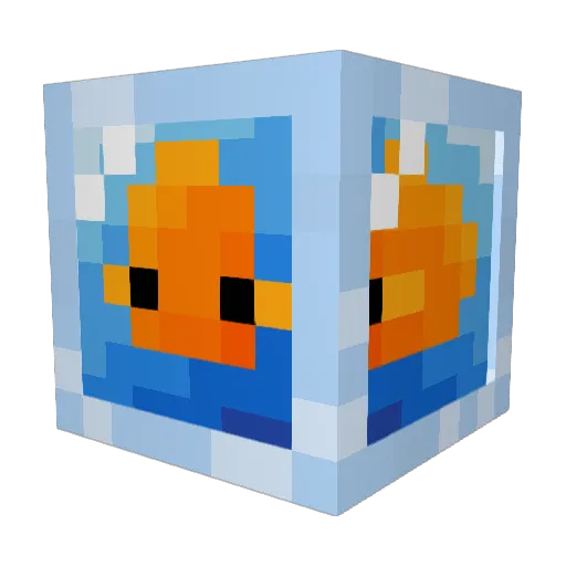 Koifishqueen Minecraft avatar head, 3D render
