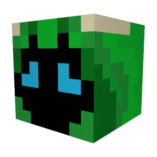 Koigin Minecraft avatar head, 3D render