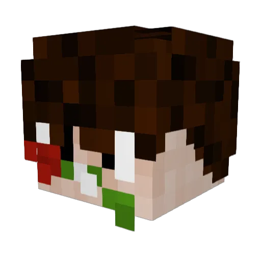 KoiiFiishy Minecraft avatar head, 3D render