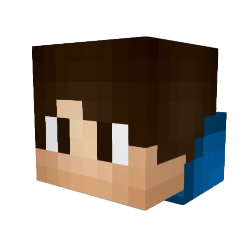 Koikix Minecraft avatar head, 3D render