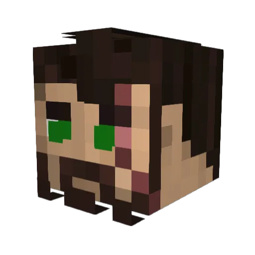 Koioni Minecraft avatar head, 3D render