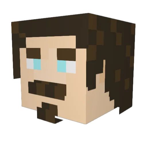 Koios42 Minecraft avatar head, 3D render