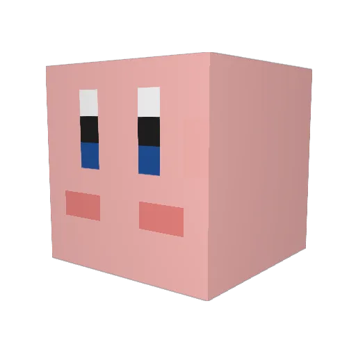 Kois Minecraft avatar head, 3D render