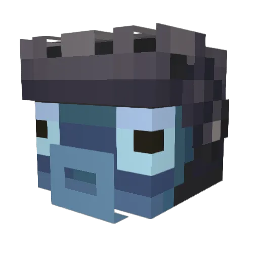 Koisfish Minecraft avatar head, 3D render