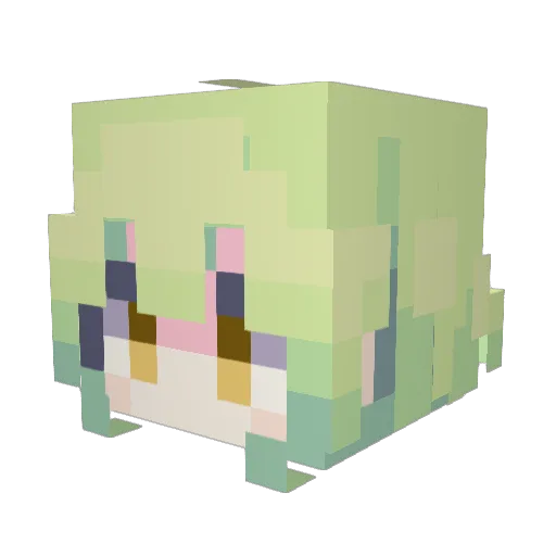 Koishcream Minecraft avatar head, 3D render