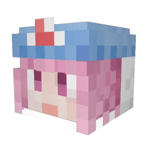 Koishiiko Minecraft avatar head, 3D render