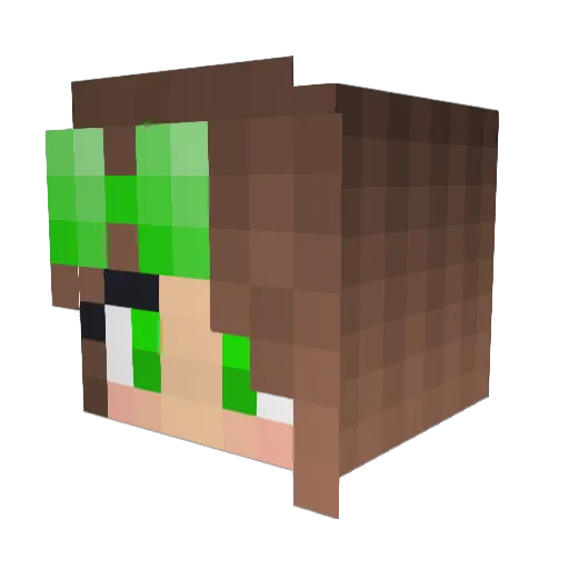 KojUnicorn Minecraft avatar head, 3D render