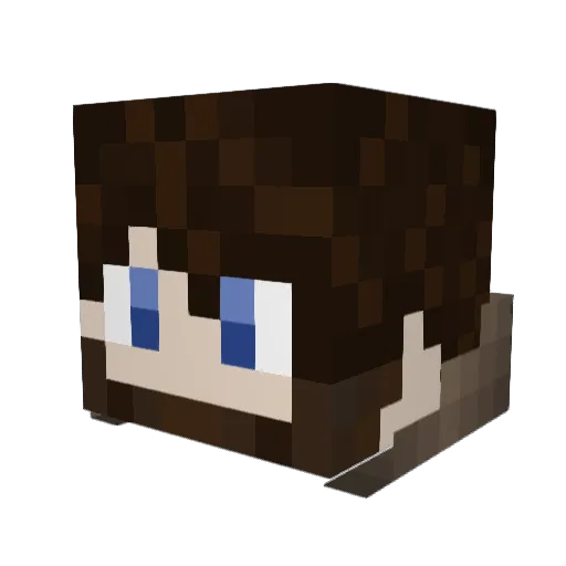 Kojaks Minecraft avatar head, 3D render