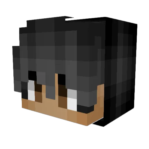 Koji Minecraft avatar head, 3D render