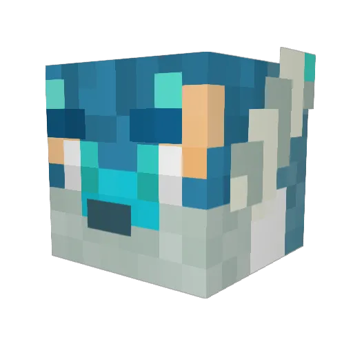 Kojimichi Minecraft avatar head, 3D render