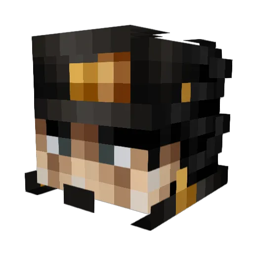 KojiroShinomya Minecraft avatar head, 3D render