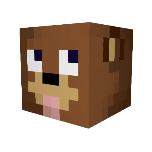 KojotV2 Minecraft avatar head, 3D render