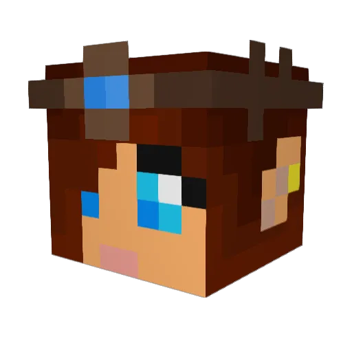 Kojule Minecraft avatar head, 3D render