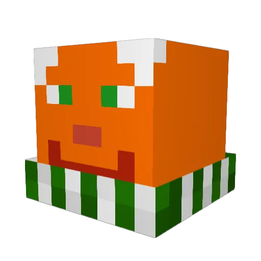 Kokacat Minecraft avatar head, 3D render