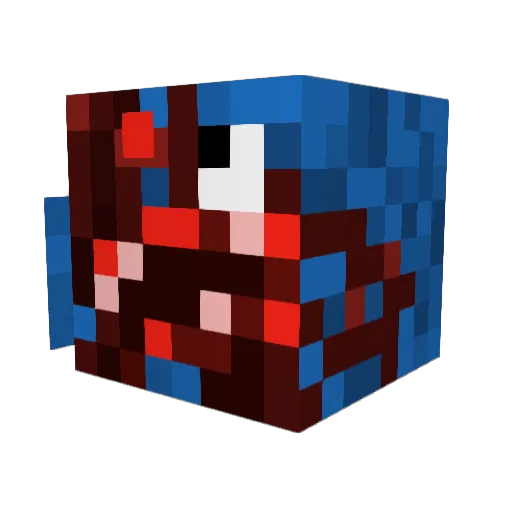 KokainMonster Minecraft avatar head, 3D render