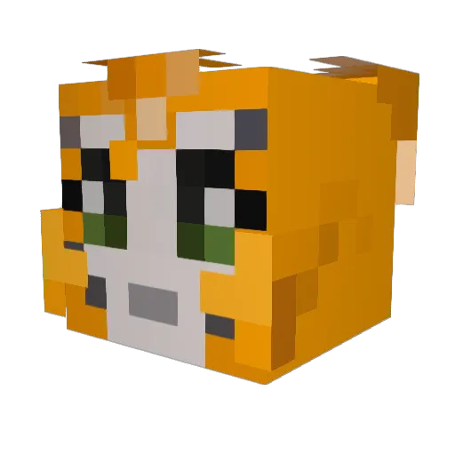 Kokaneez Minecraft avatar head, 3D render
