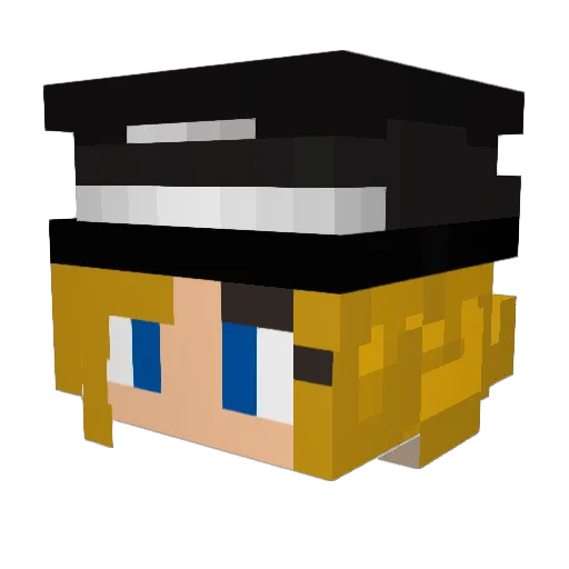 KokiLP Minecraft avatar head, 3D render