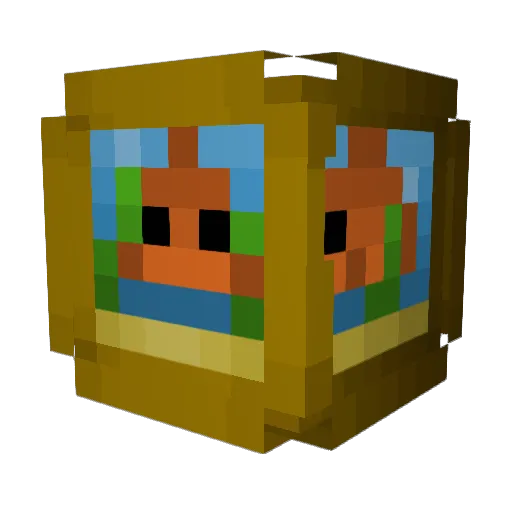 KokiRoki Minecraft avatar head, 3D render