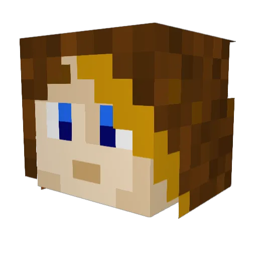 KokiriBoi Minecraft avatar head, 3D render