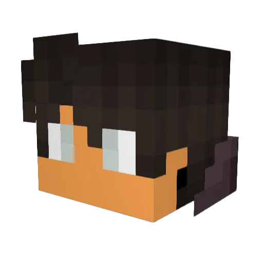 Koknia Minecraft avatar head, 3D render
