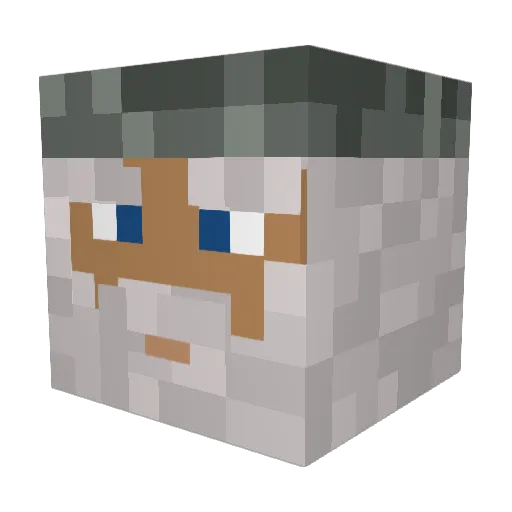 Kokno101 Minecraft avatar head, 3D render