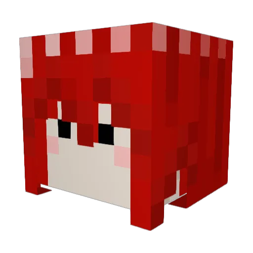 KokoCat Minecraft avatar head, 3D render