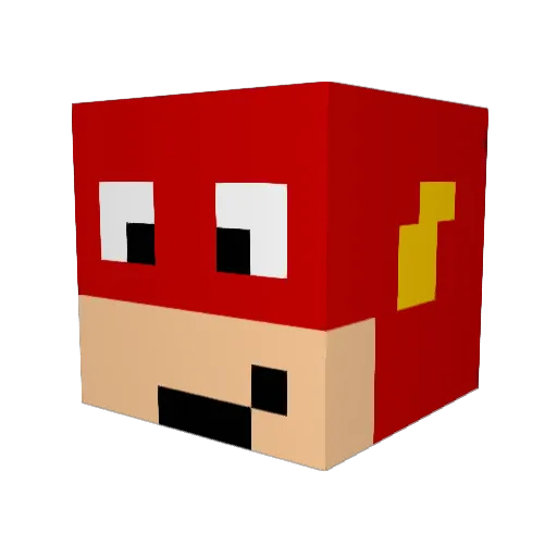 KokoGunner Minecraft avatar head, 3D render