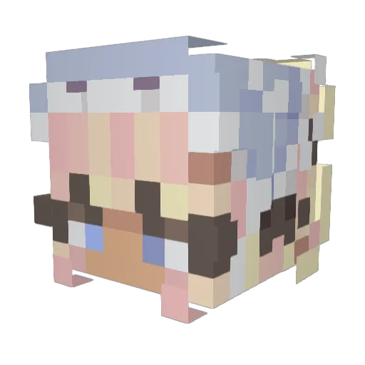 KokoIsQueer Minecraft avatar head, 3D render