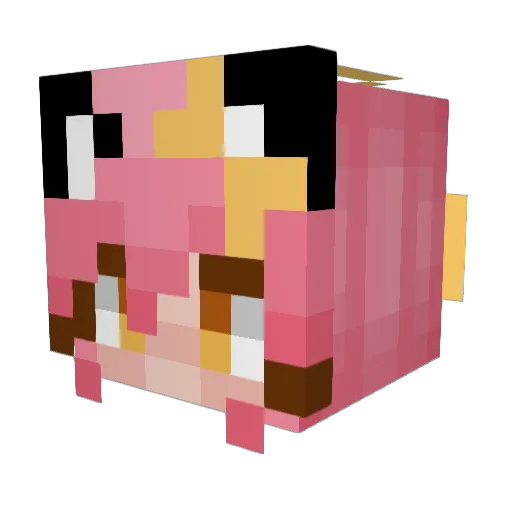 KokoKailee Minecraft avatar head, 3D render