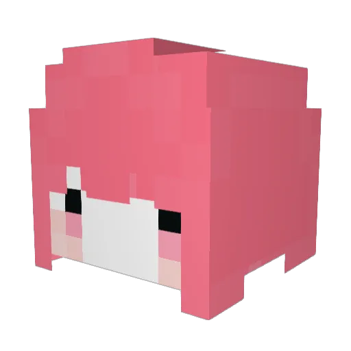 KokoMEiS Minecraft avatar head, 3D render