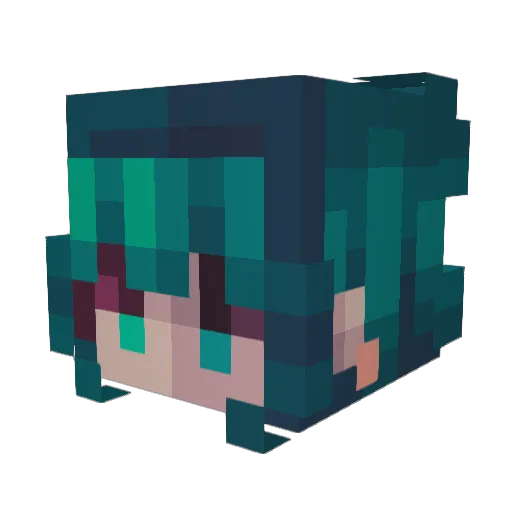KokoSpain Minecraft avatar head, 3D render