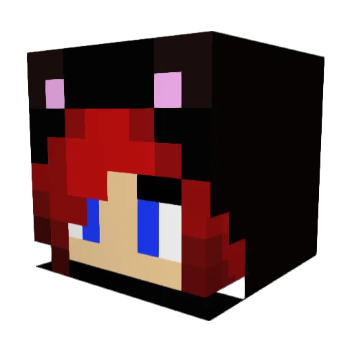 Kokoliii Minecraft avatar head, 3D render